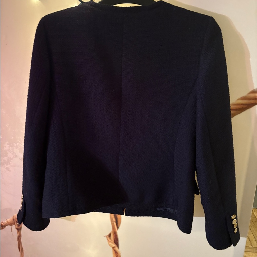 Talbots lined navy jacket - Picture 2 of 3